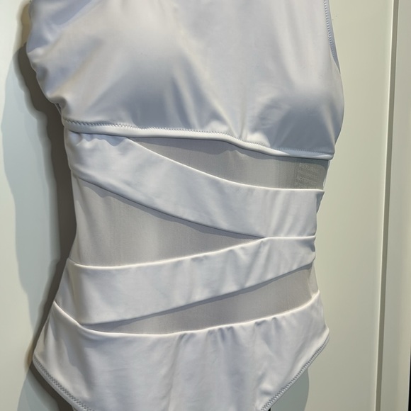 Blooming Jelly Women's Sexy One Piece Slimming One Shoulder Mesh Swimwear NEW - Picture 9 of 12